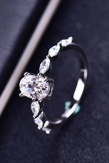 1 Carat Moissanite Oval Ring-Teresa&#39;s Fashionista LLC