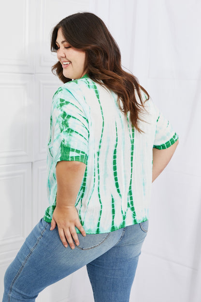 Sew In Love Beachy Keen Full Size Tie-Dye Top-Teresa&#39;s Fashionista LLC