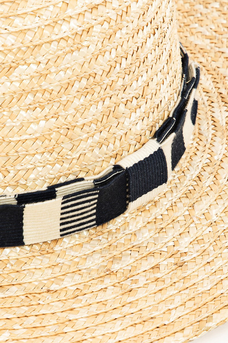 Fame Strap Wide Brim Straw Hat-Teresa&#39;s Fashionista LLC