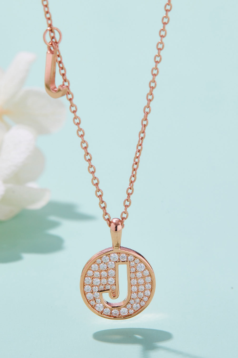 Moissanite A to J Pendant Necklace-Teresa&#39;s Fashionista LLC