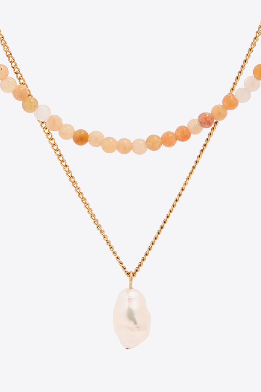 Double-Layered Freshwater Pearl Pendant Necklace-Teresa&#39;s Fashionista LLC