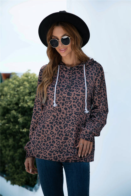 Full Size Printed Quarter-Snap Drop Shoulder Hoodie-Teresa&#39;s Fashionista LLC