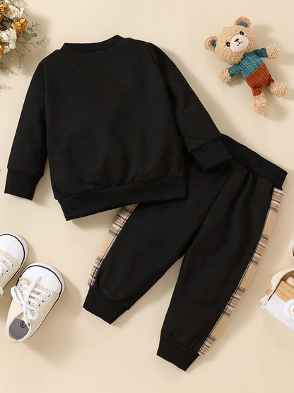 Baby Bear Graphic Sweatshirt and Joggers Set-Teresa&#39;s Fashionista LLC