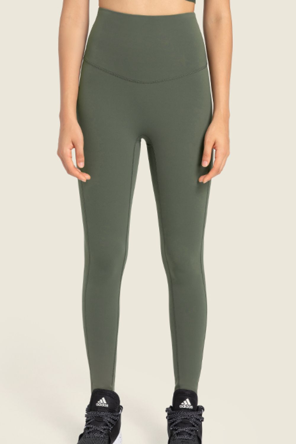 Seamless High-Rise Wide Waistband Yoga Leggings-Teresa&#39;s Fashionista LLC