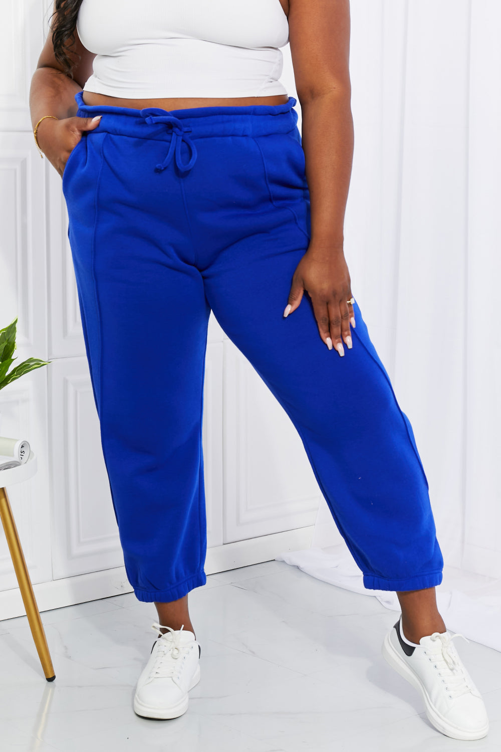 Zenana Full Size Can't Stop Me Paperbag Waist Joggers-Teresa&#39;s Fashionista LLC