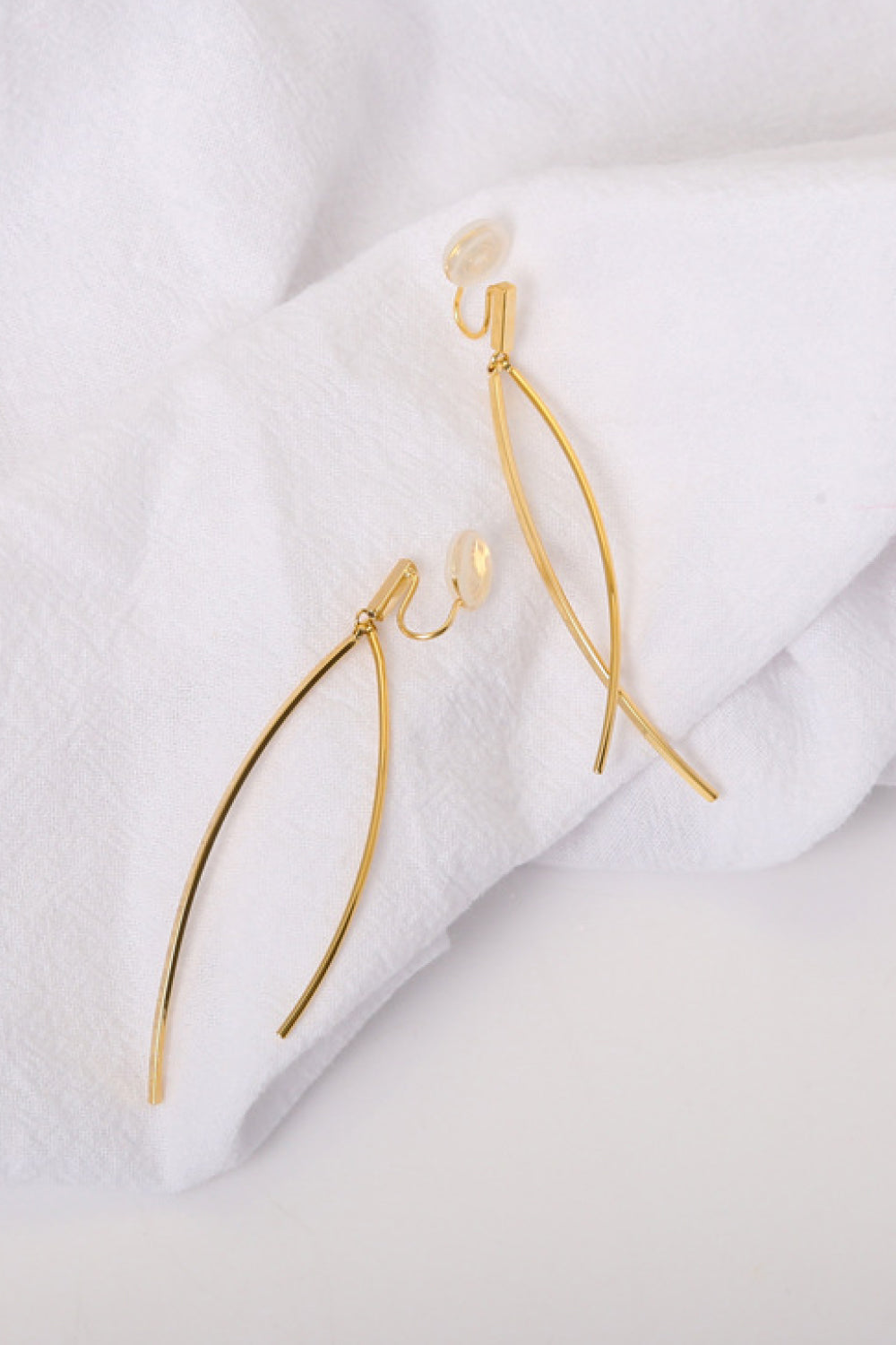 18K Gold Plated Clip-On Earrings-Teresa&#39;s Fashionista LLC