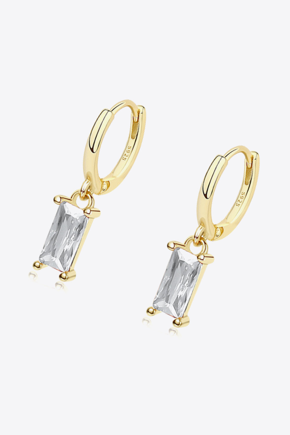 Retro 925 Sterling Silver Cubic Zirconia Drop Earrings-Teresa&#39;s Fashionista LLC