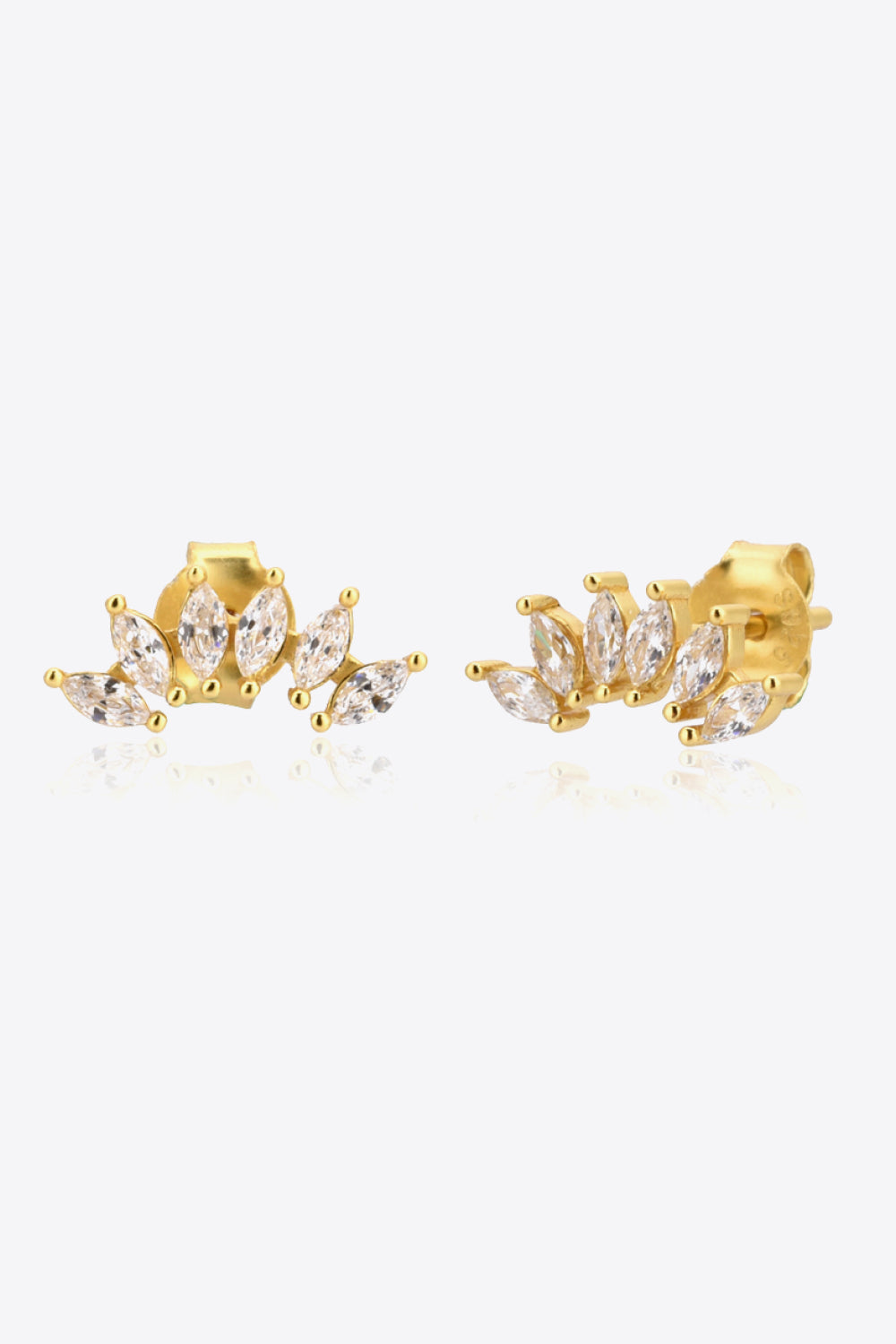 Zircon 925 Sterling Silver Stud Earrings-Teresa&#39;s Fashionista LLC