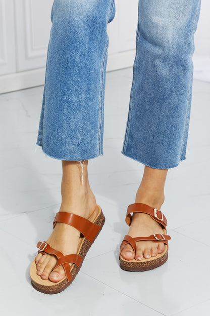 Forever Link Coastal Escape Toe Ring Footbed Slide Sandal-Teresa&#39;s Fashionista LLC