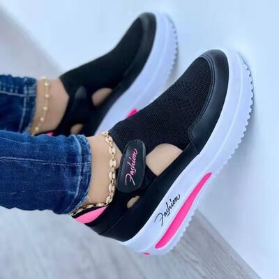 Round Toe Platform Sneakers-Teresa&#39;s Fashionista LLC