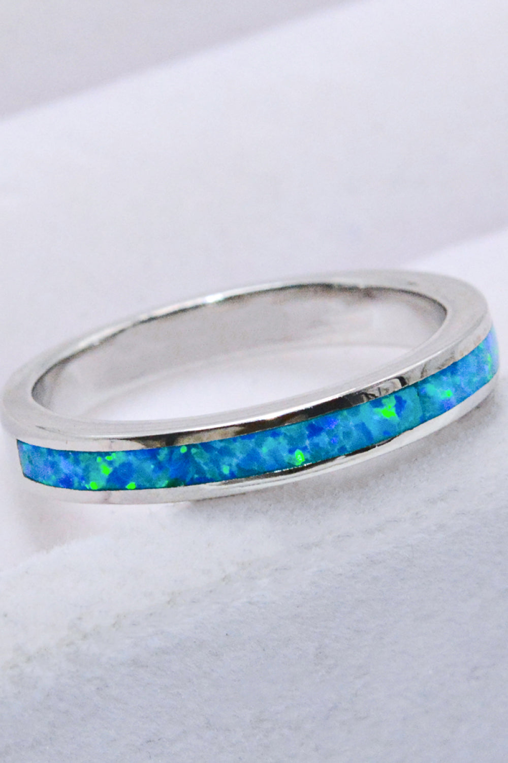 925 Sterling Silver Opal Ring in Sky Blue-Teresa&#39;s Fashionista LLC