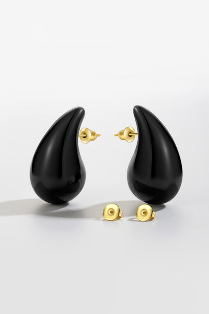 Big Size Water Drop Brass Earrings-Teresa&#39;s Fashionista LLC