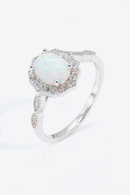 Just For You 925 Sterling Silver Opal Ring-Teresa&#39;s Fashionista LLC