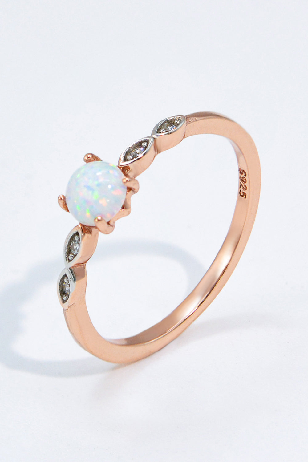 Opal Contrast Platinum-Plated Ring-Teresa&#39;s Fashionista LLC