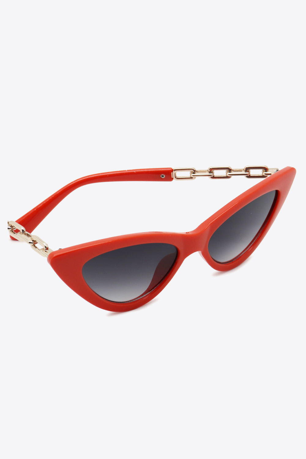 Chain Detail Cat-Eye Sunglasses-Teresa&#39;s Fashionista LLC