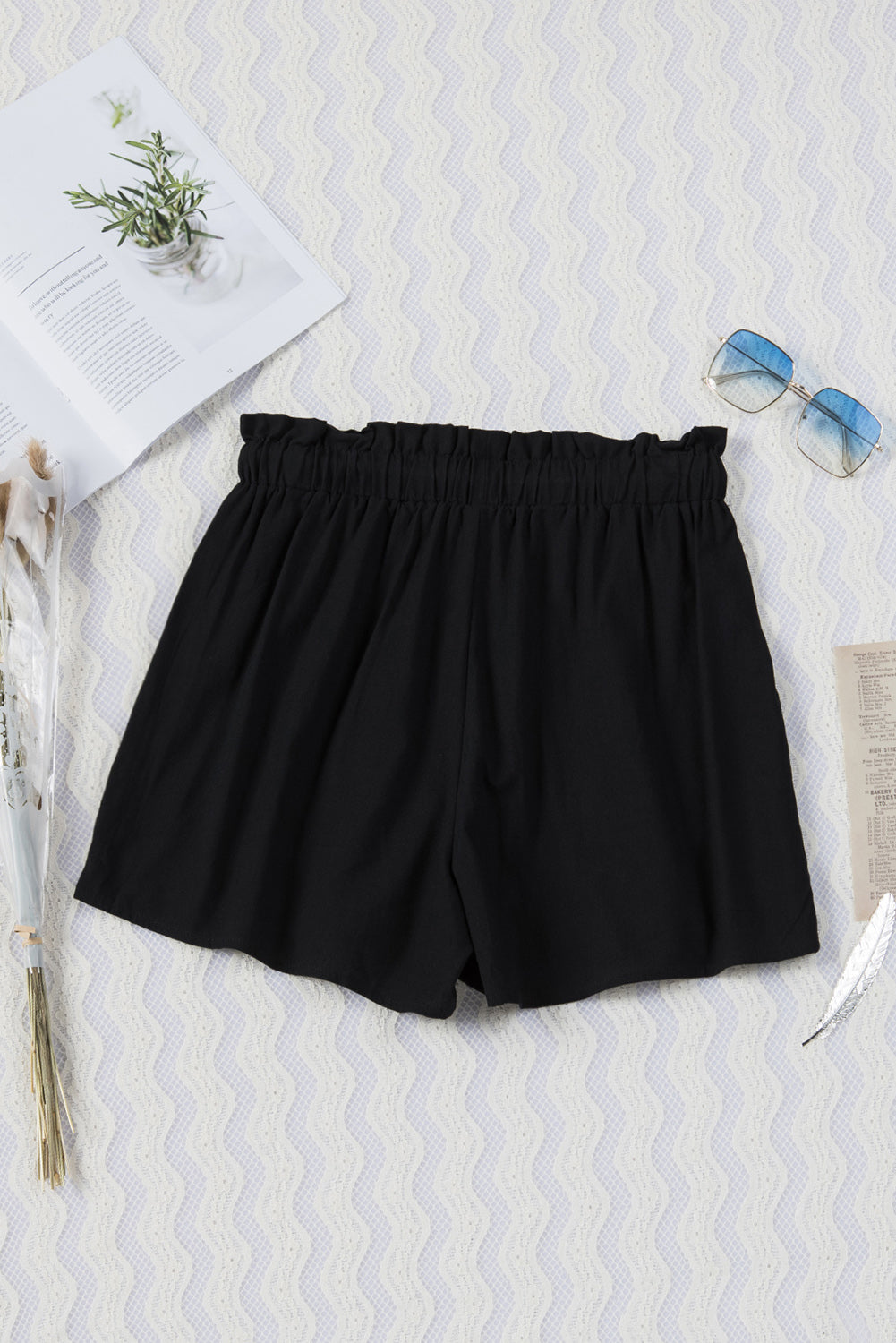 Paperbag Drawstring Waist Shorts-Teresa&#39;s Fashionista LLC