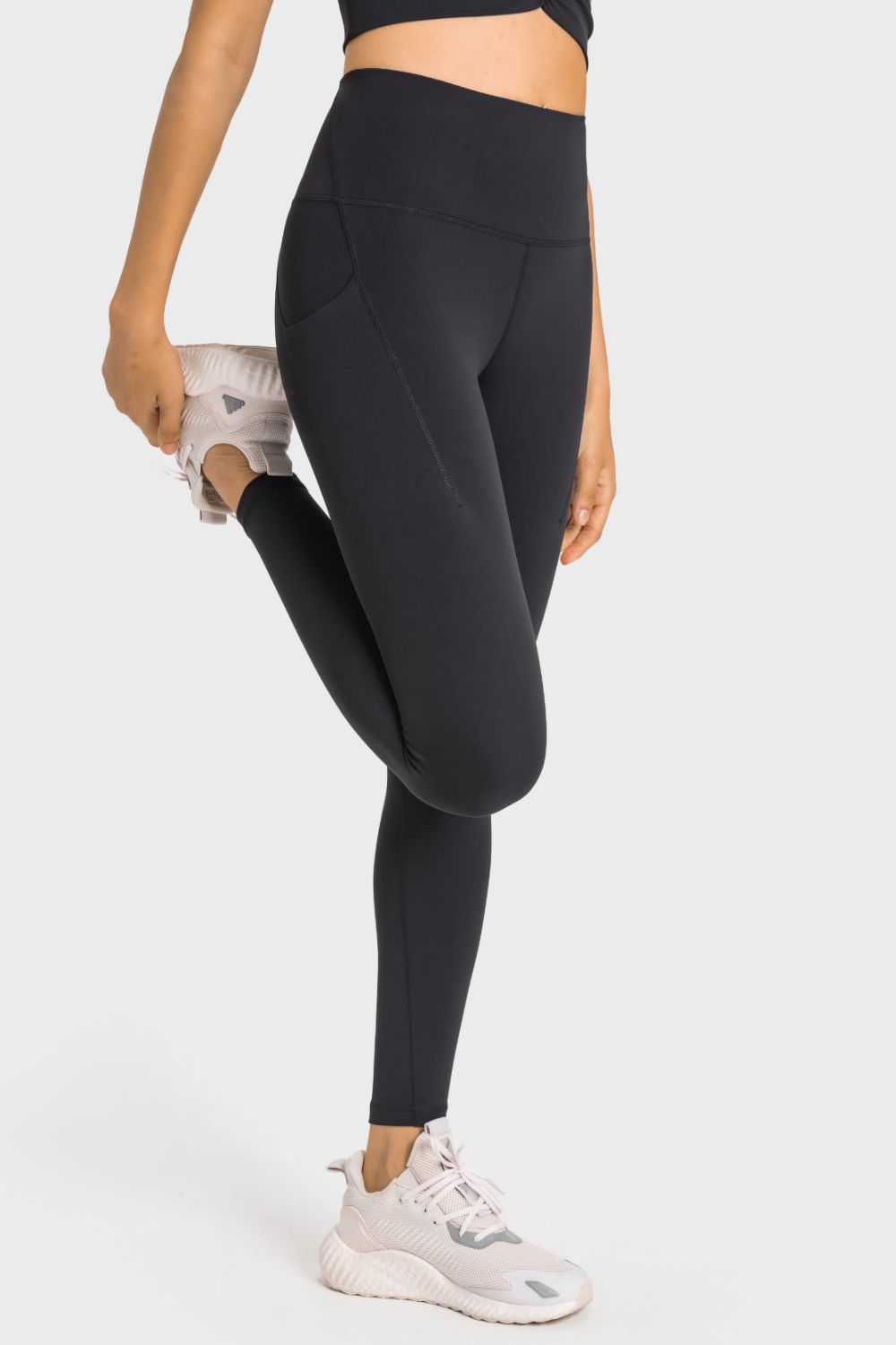 High-Rise Wide Waistband Pocket Yoga Leggings-Teresa&#39;s Fashionista LLC