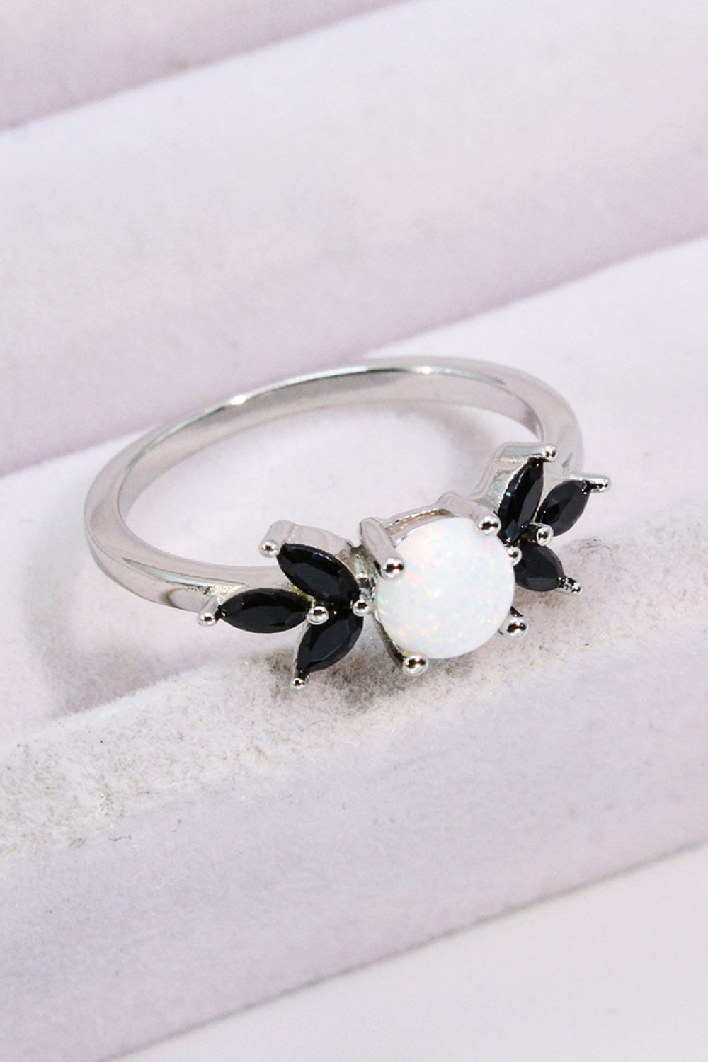 Opal and Zircon Contrast Ring-Teresa&#39;s Fashionista LLC