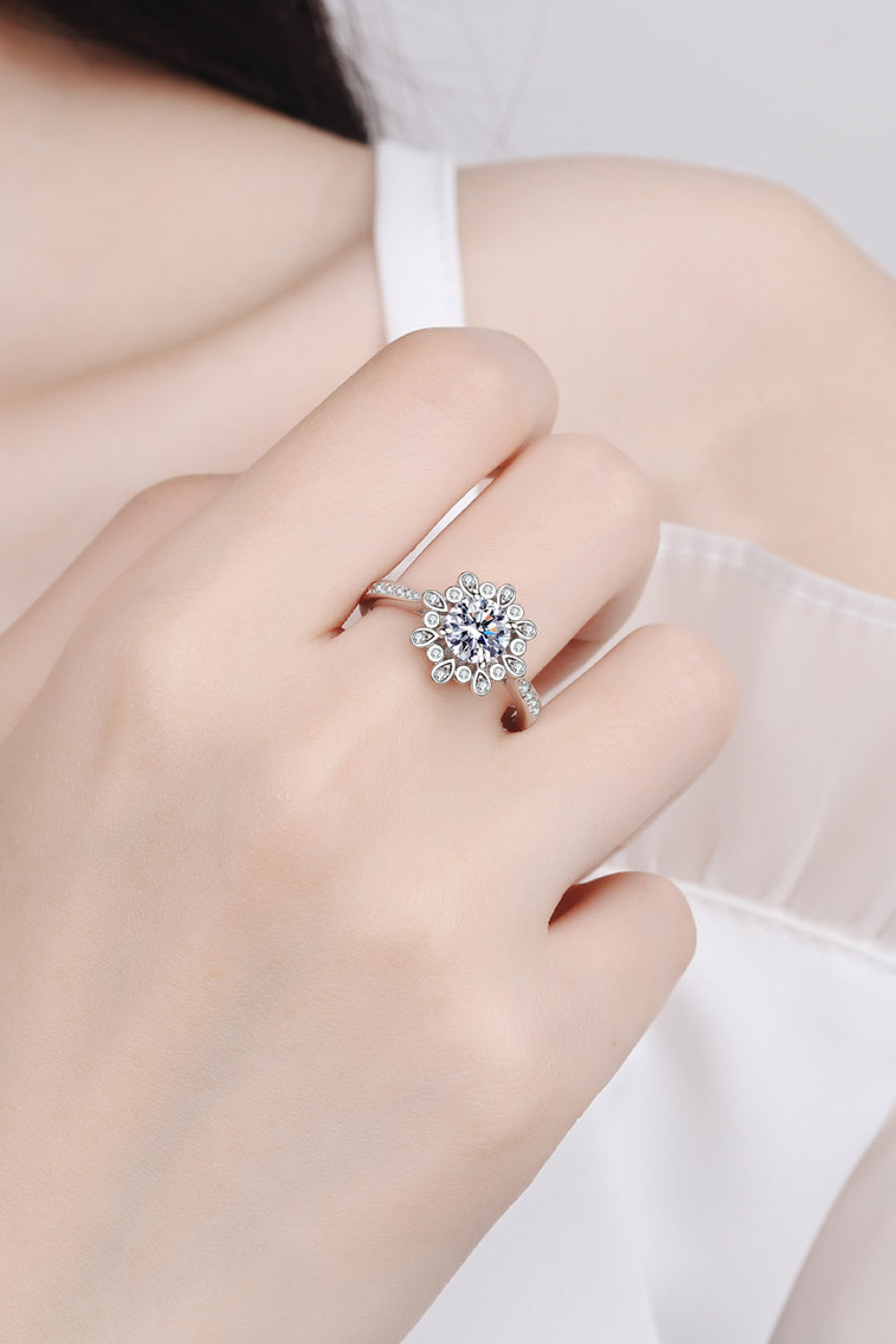 Can't Stop Your Shine 925 Sterling Silver Moissanite Ring-Teresa&#39;s Fashionista LLC