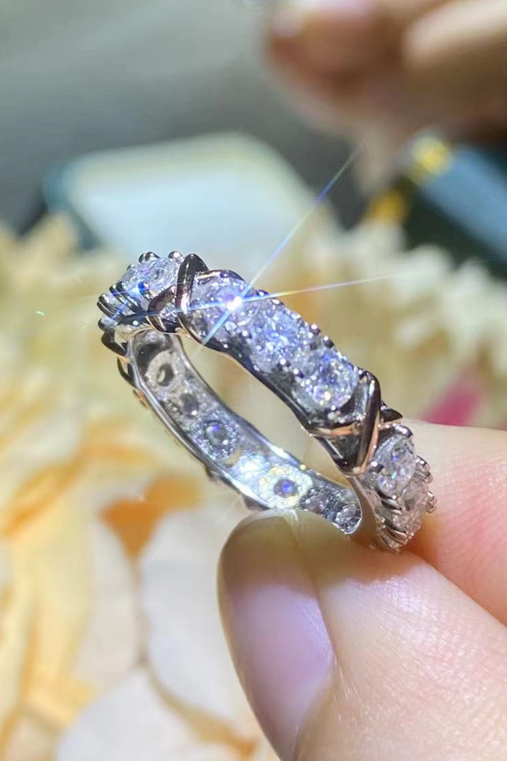 Feel The Joy 1.5 Carat Moissanite Ring-Teresa&#39;s Fashionista LLC