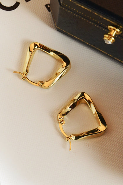 18K Gold Plated Irregular Geometric Earrings-Teresa&#39;s Fashionista LLC