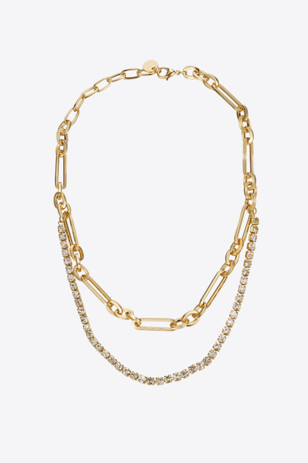 18K Gold Plated Glass Stone Necklace-Teresa&#39;s Fashionista LLC