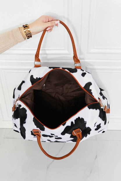 Animal Print Plush Weekender Bag-Teresa&#39;s Fashionista LLC