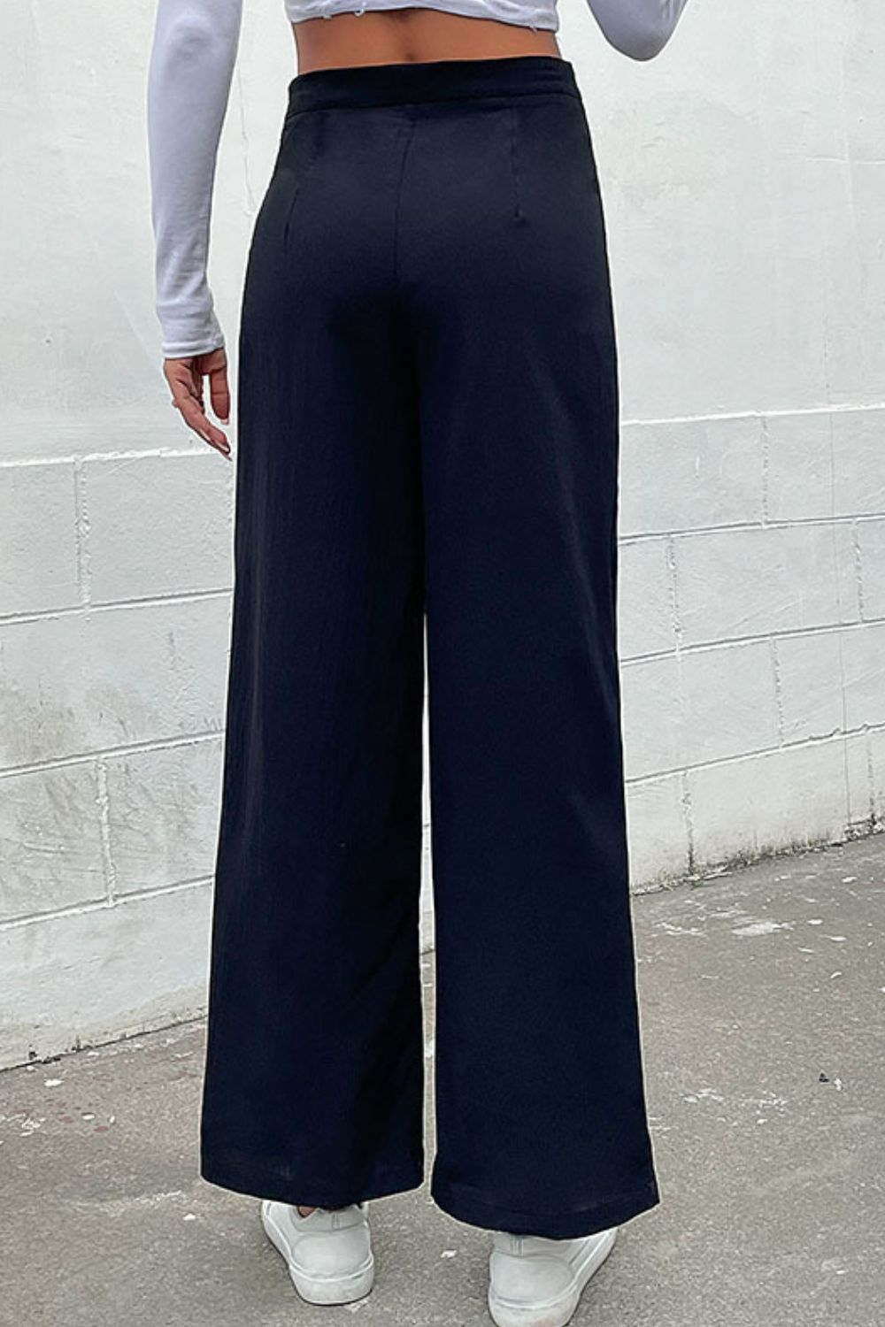 Double-Breasted Wide Leg Pants-Teresa&#39;s Fashionista LLC