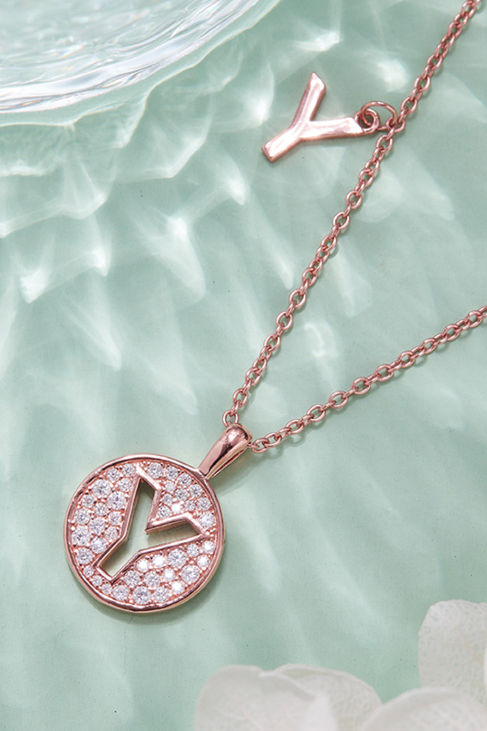 Moissanite U to Z Pendant Necklace-Teresa&#39;s Fashionista LLC