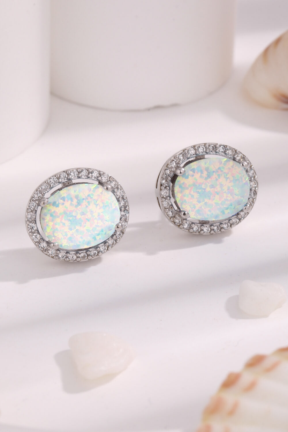 Opal Round Earrings-Teresa&#39;s Fashionista LLC