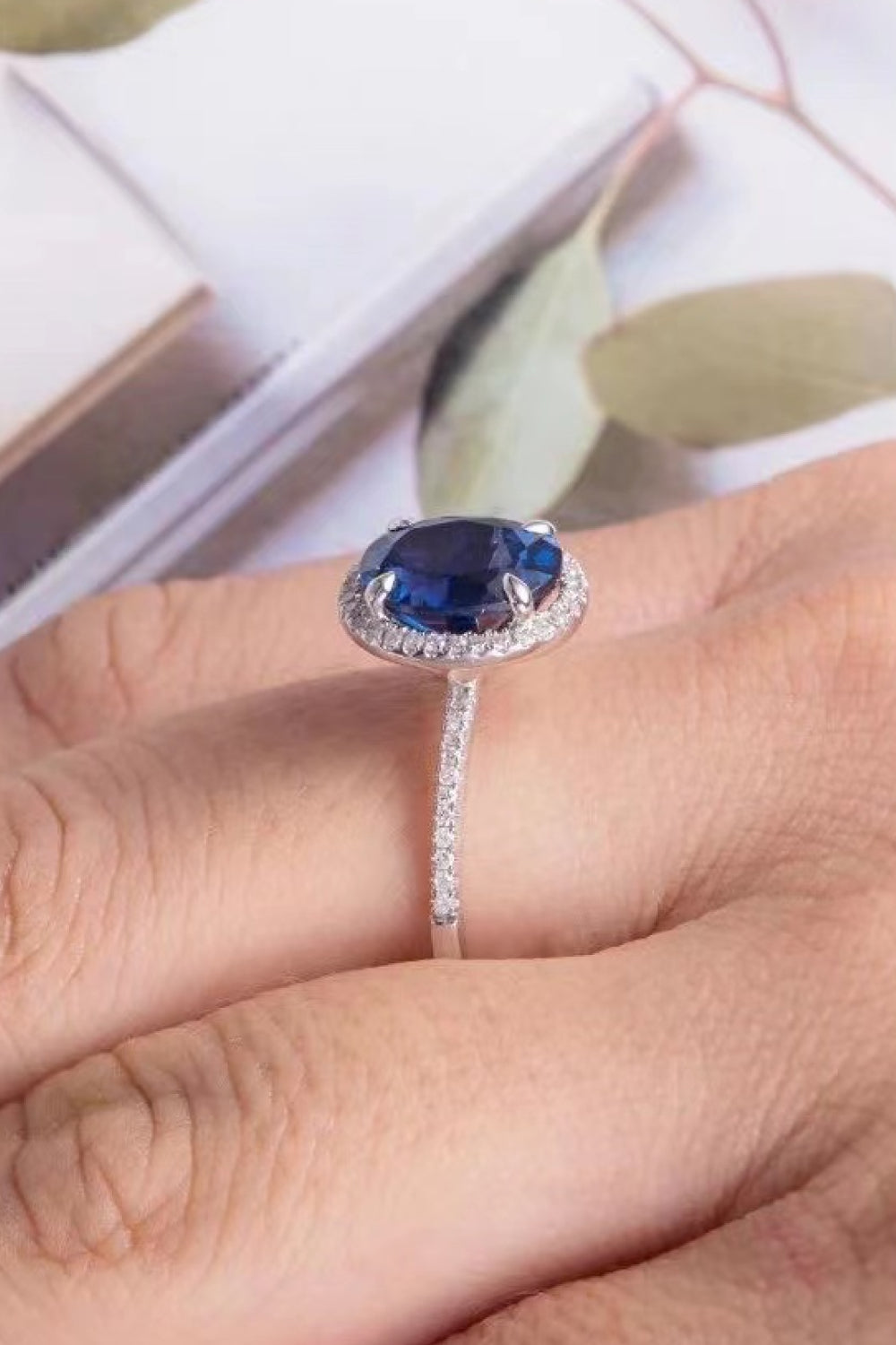 2 Carat Moissanite Pigeon Egg Ring-Teresa&#39;s Fashionista LLC