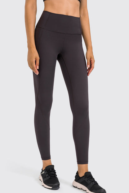 High Rise Yoga Leggings with Side Pocket-Teresa&#39;s Fashionista LLC