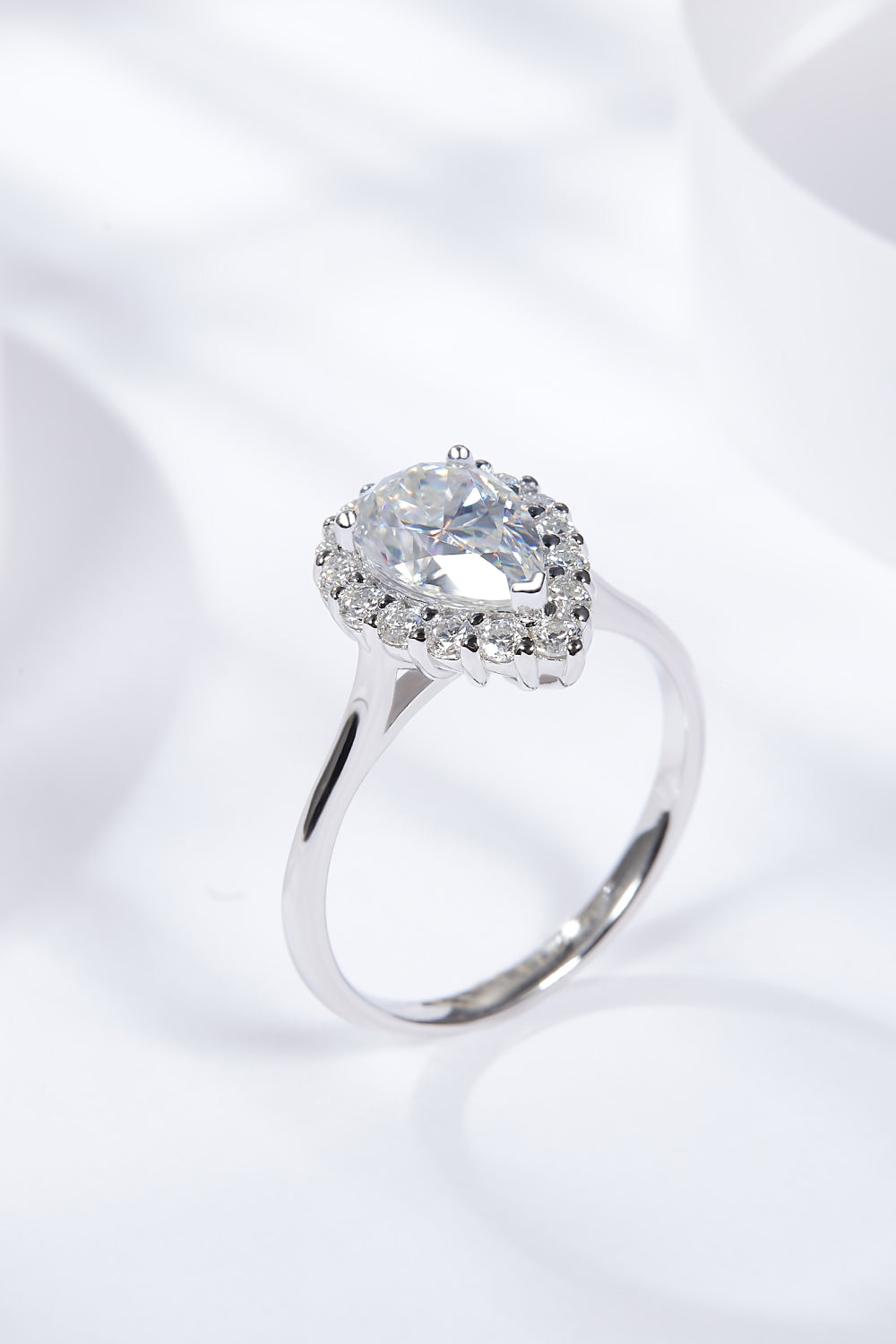 1.5 Carat Moissanite Teardrop Ring-Teresa&#39;s Fashionista LLC