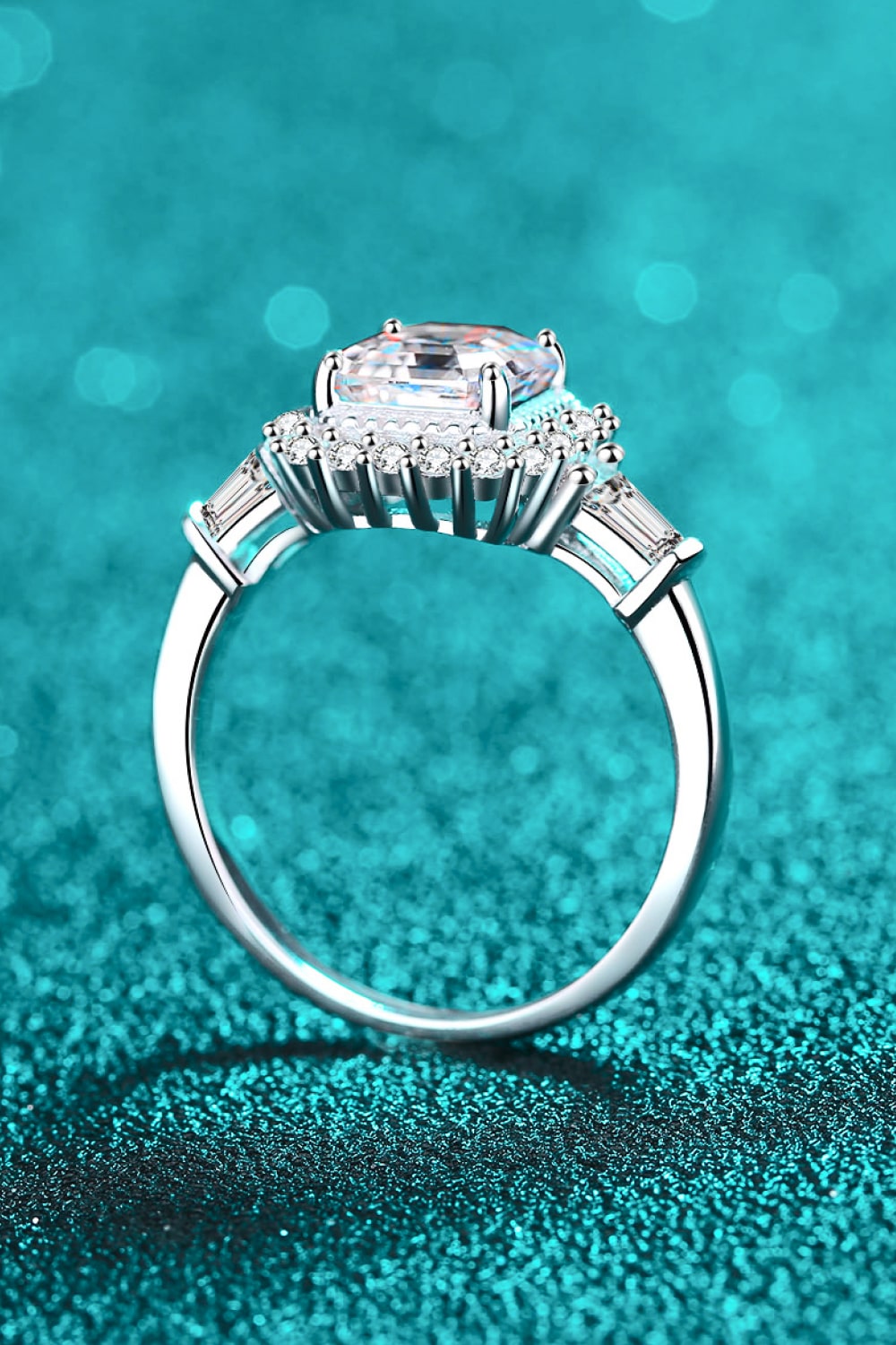 So Much Shine 2 Carat Moissanite Sterling Silver Ring-Teresa&#39;s Fashionista LLC