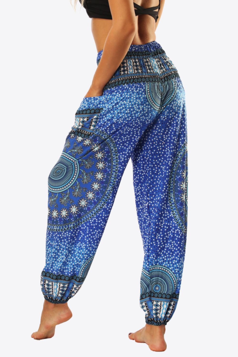 Printed High-Waist Pants-Teresa&#39;s Fashionista LLC