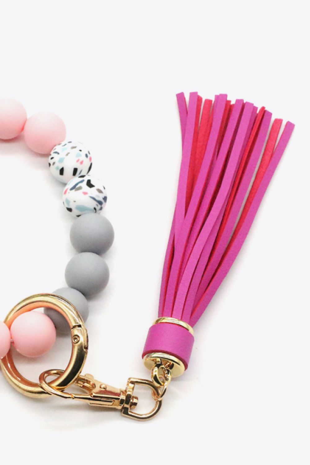 Assorted 2-Pack Multicolored Beaded Tassel Keychain-Teresa&#39;s Fashionista LLC