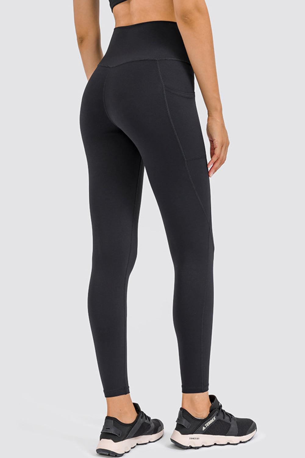 High Rise Yoga Leggings with Side Pocket-Teresa&#39;s Fashionista LLC