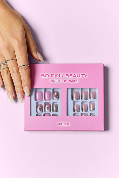 SO PINK BEAUTY Press On Nails 2 Packs-Teresa&#39;s Fashionista LLC