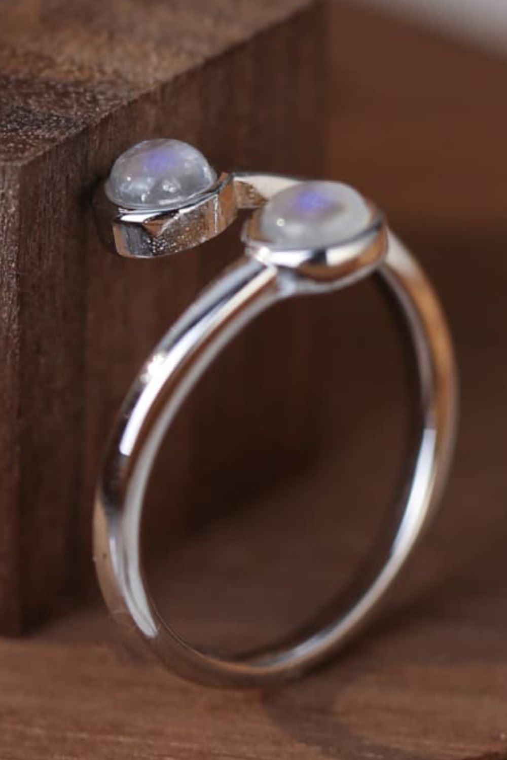 High Quality Natural Moonstone 925 Sterling Silver Toi Et Moi Ring-Teresa&#39;s Fashionista LLC