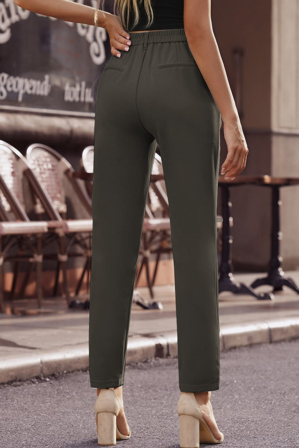 Ankle-Length Straight Leg Pants with Pockets-Teresa&#39;s Fashionista LLC