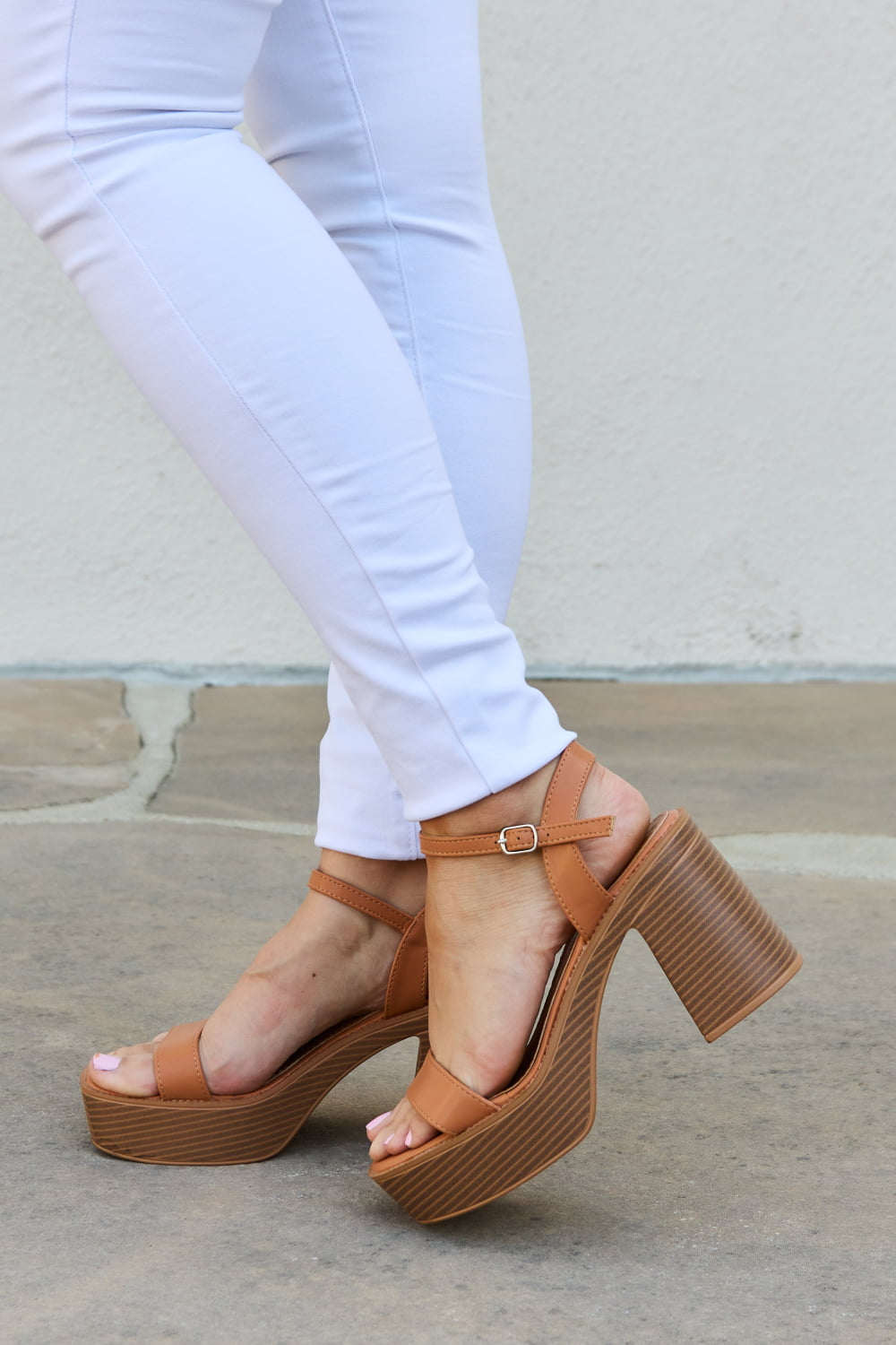 Weeboo Feel It Platform Heel Sandals-Teresa&#39;s Fashionista LLC