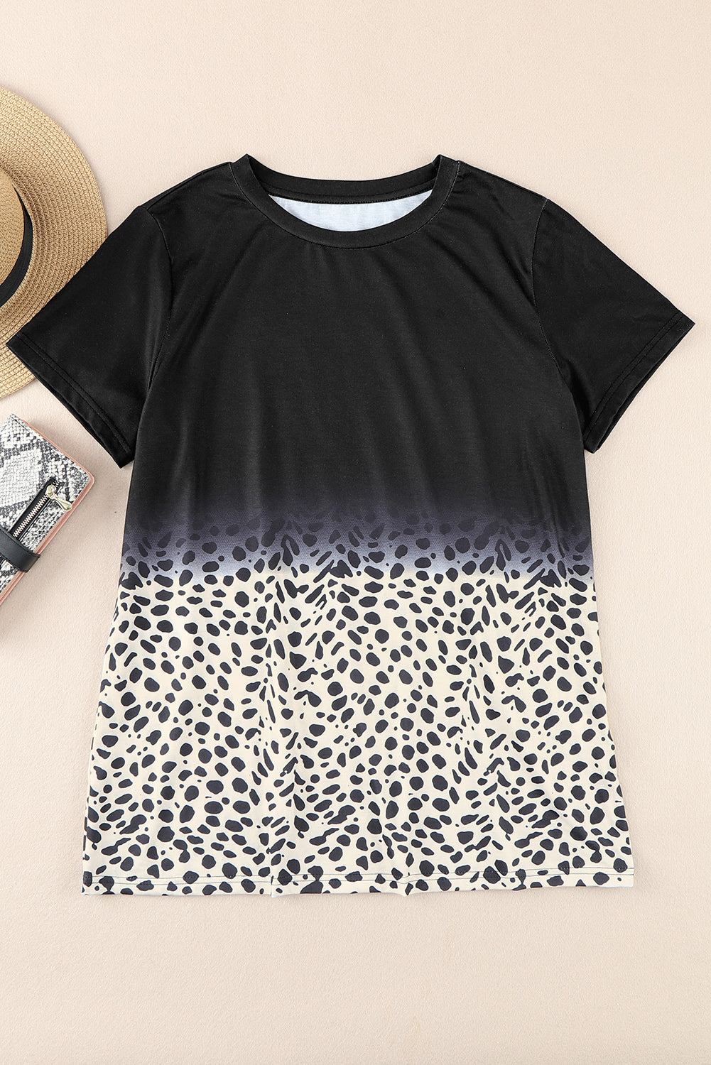 Printed Short Sleeve Round Neck Tee-Teresa&#39;s Fashionista LLC