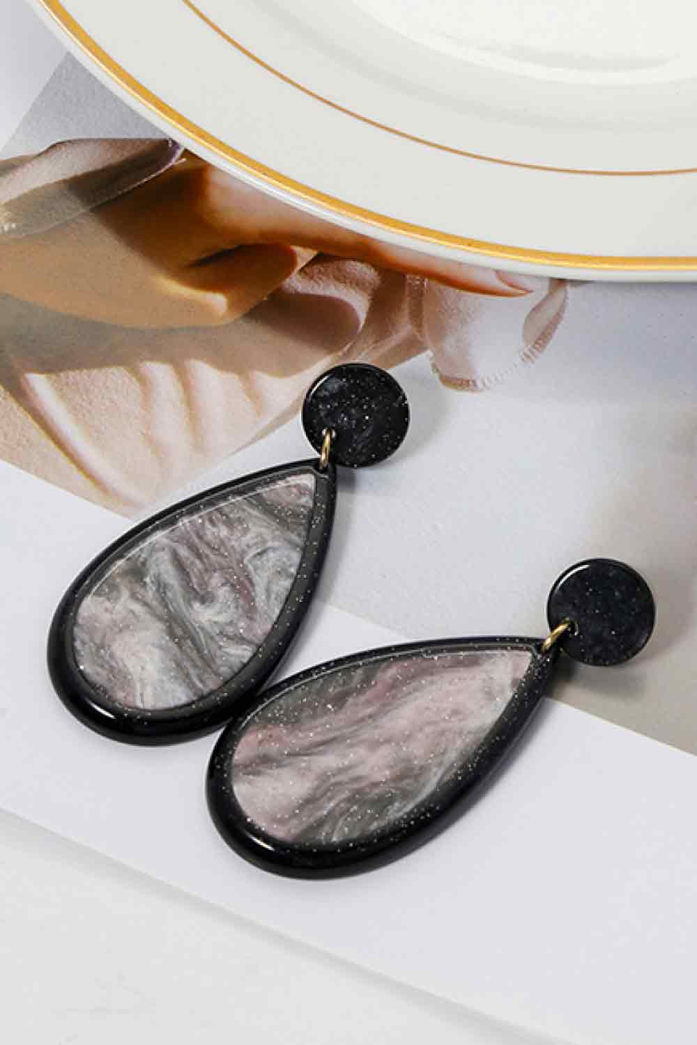 Teardrop Acrylic Earrings-Teresa&#39;s Fashionista LLC