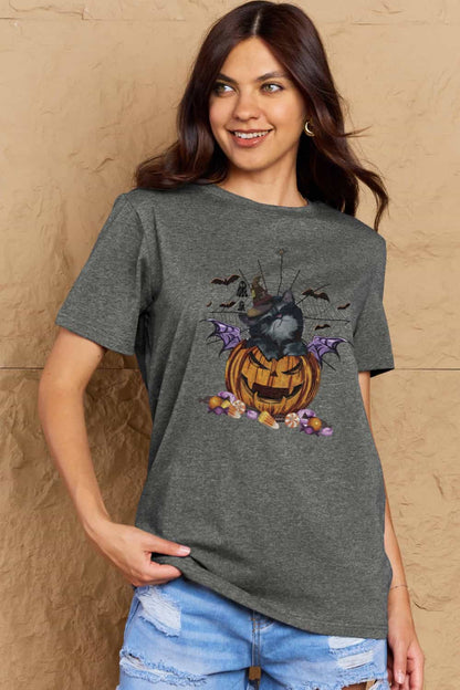 Simply Love Full Size Jack-O'-Lantern Graphic T-Shirt-Teresa&#39;s Fashionista LLC