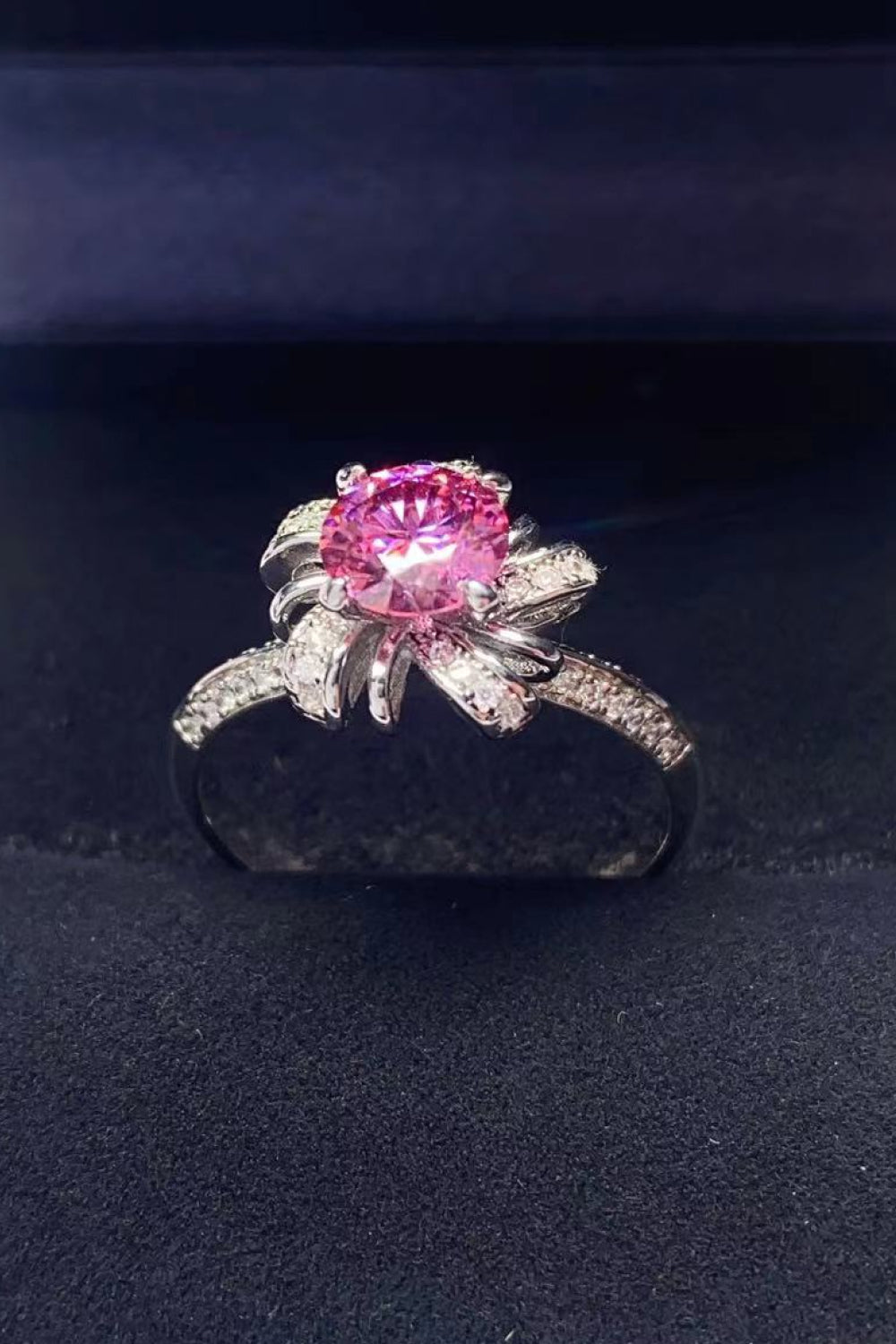 1 Carat Moissanite Flower-Shaped Ring-Teresa&#39;s Fashionista LLC