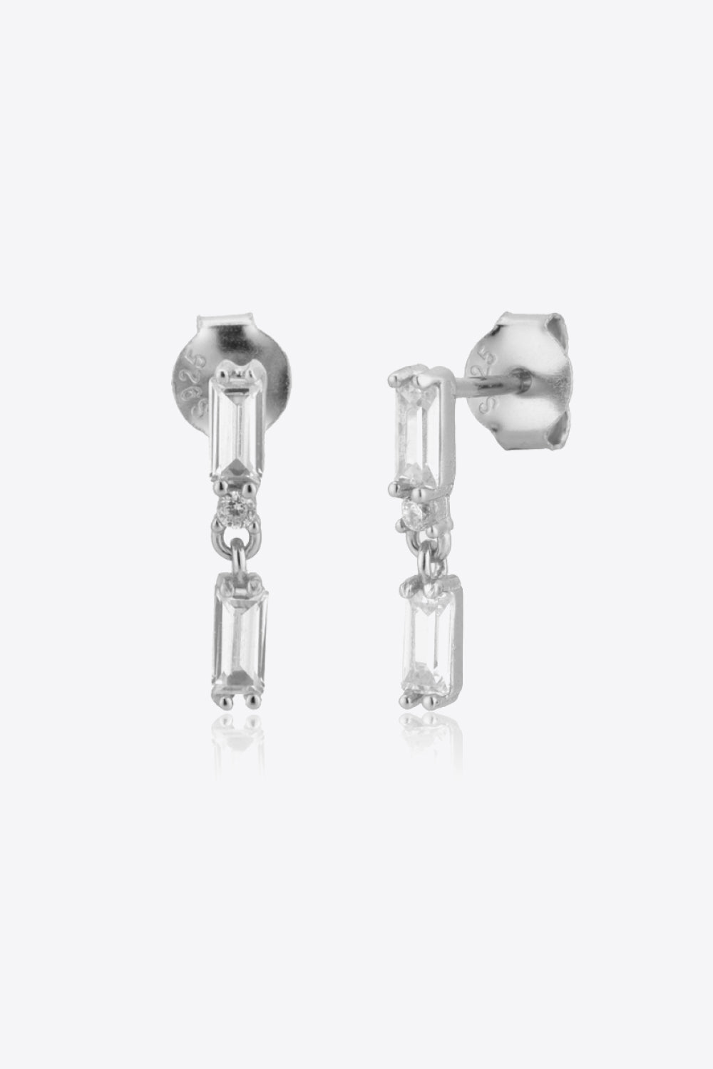 Zircon 925 Sterling Silver Drop Earrings-Teresa&#39;s Fashionista LLC