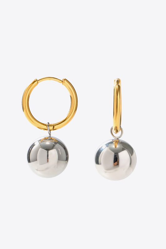 18K Gold-Plated Copper Ball Drop Earrings-Teresa&#39;s Fashionista LLC