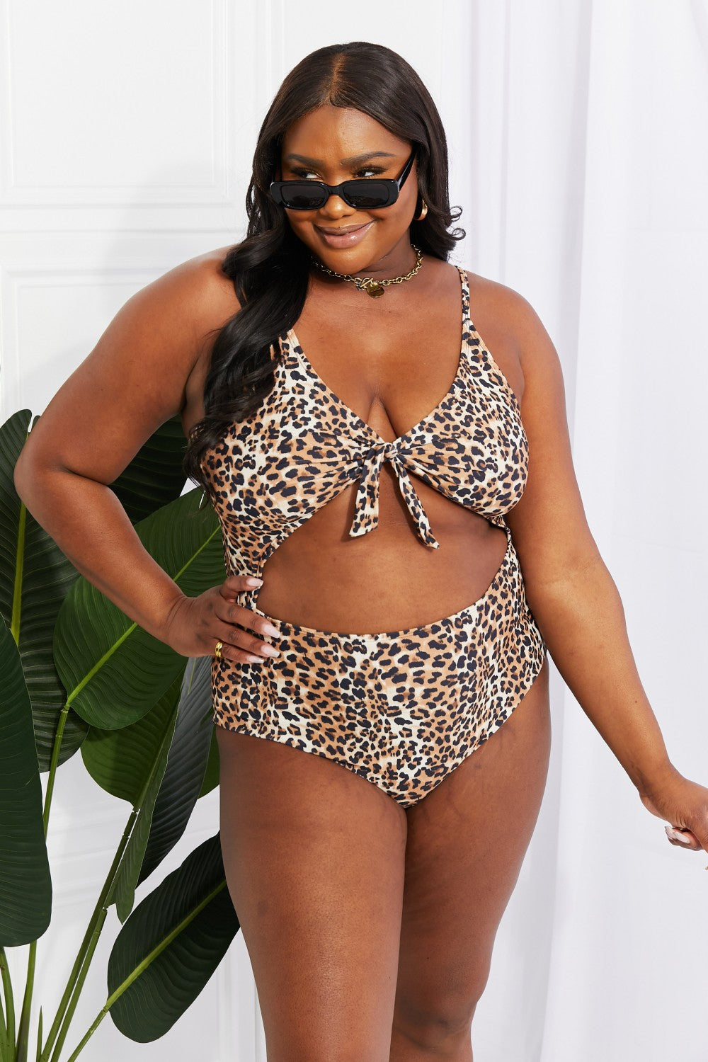 Marina West Swim Lost At Sea Cutout One-Piece Swimsuit-Teresa&#39;s Fashionista LLC