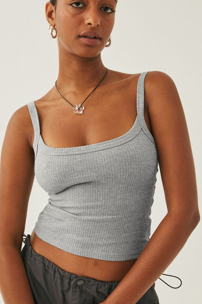 In Your Dreams Ribbed Cropped Cami-Teresa&#39;s Fashionista LLC