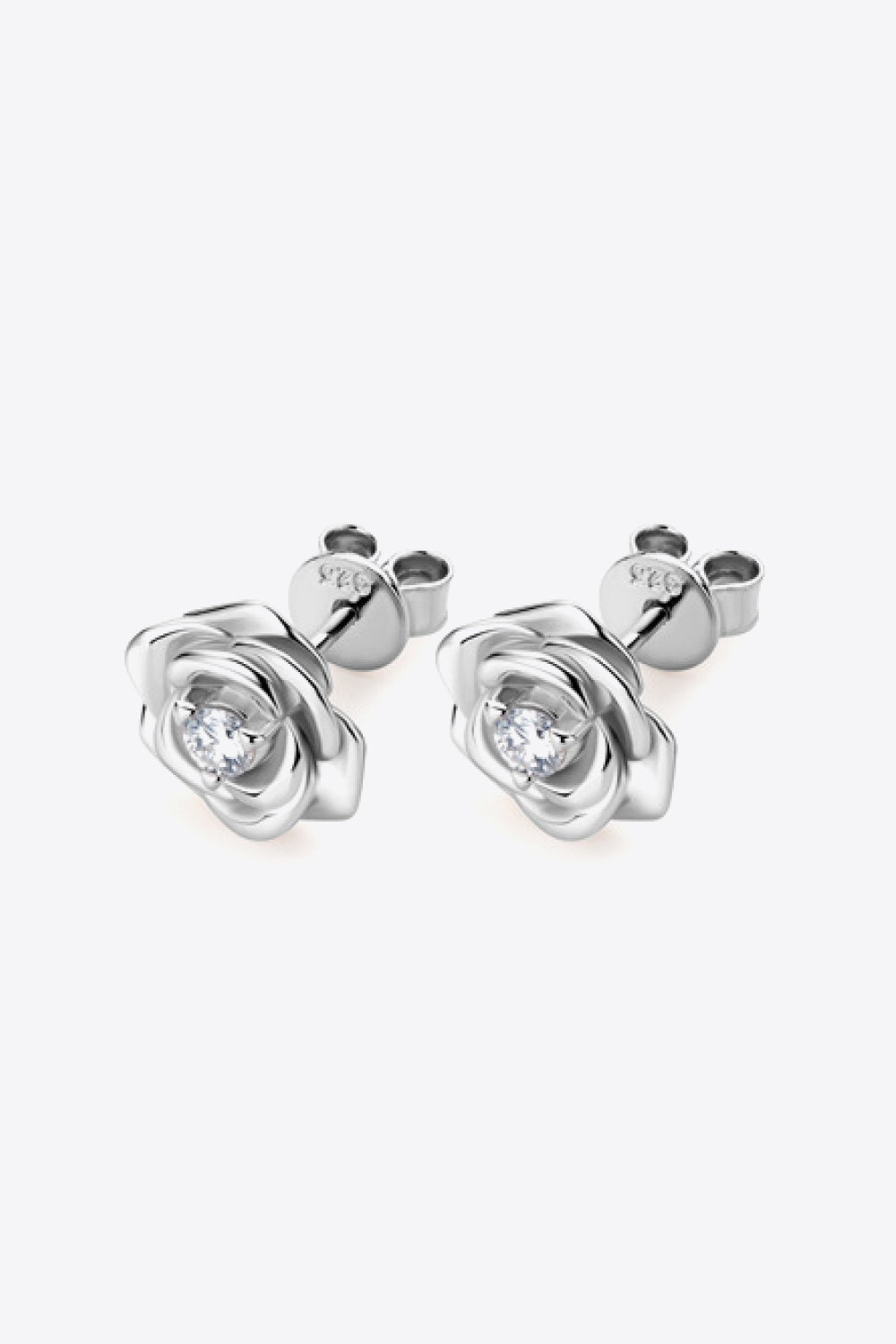 Moissanite Flower 925 Sterling Silver Earrings-Teresa&#39;s Fashionista LLC